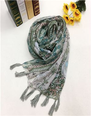 新款百合花系列巴厘纱围巾