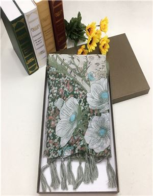 新款百合花系列巴厘纱围巾