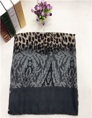 新款豹纹巴厘纱围巾①