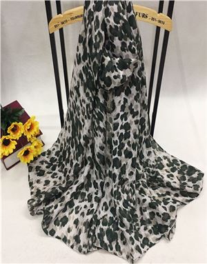 巴厘纱豹纹围巾YB88012